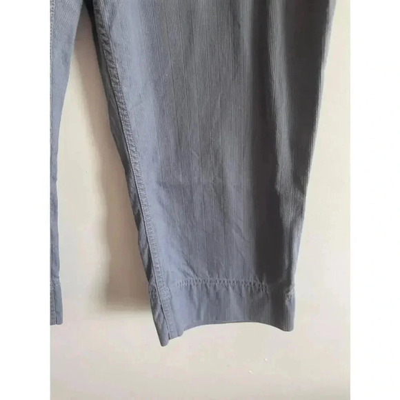 J Jill Blue 100% Cotton Textured Capri Pants Genuine Fit Below Waist 12 EUC 0304 - Picture 4 of 12